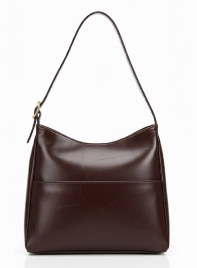 Stylish Brown Shoulder Bag for Women – Classic Elegant Handbag Perfect for University & Work – Fashion Statement Accent - Image 4